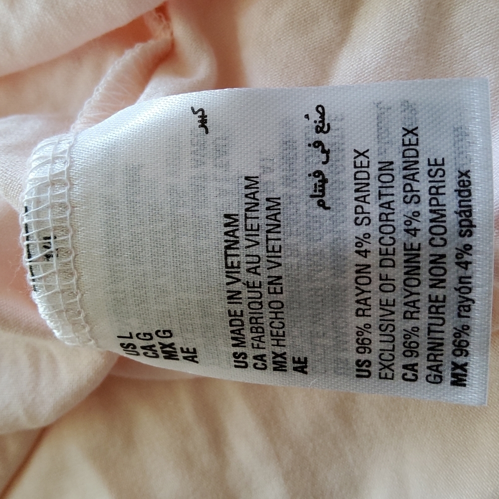 🩷💜🧡  New!  A Real Peach! Alfani Soft Tee. Large. Peach. - Picture 4 of 4